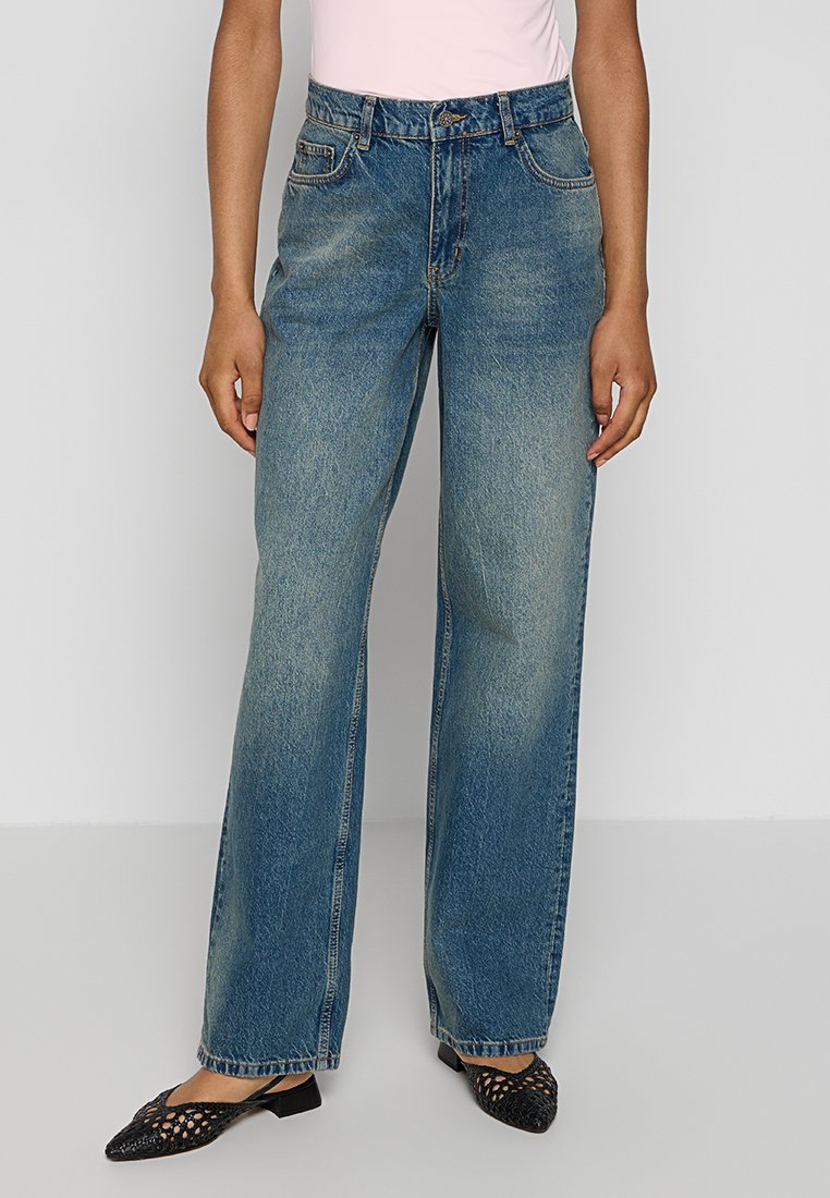 Woodbird Wijde jeans blauw