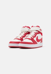Nike Sportswear COURT BOROUGH MID 2 UNISEX - Sapatilhas de cano alto - sail/gym red/white