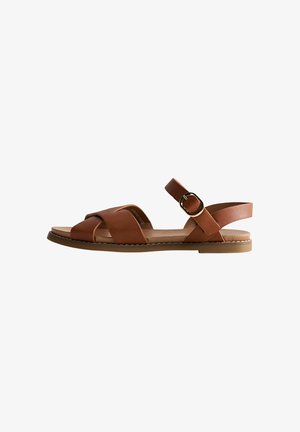 WIDE FIT CROSSOVER STRAP - Sandali - tan