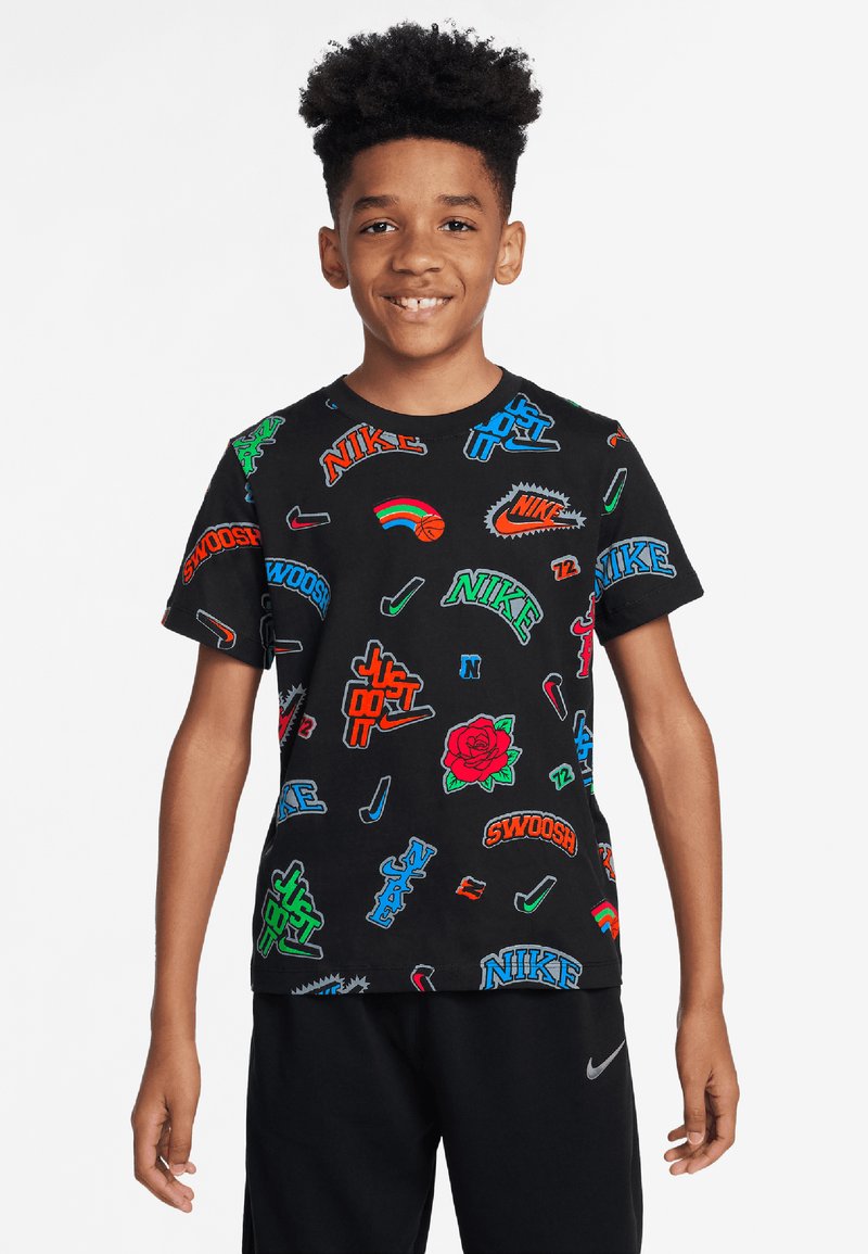 Nike Sportswear TEE CREATE UNISEX - Nyomott mintás póló - black