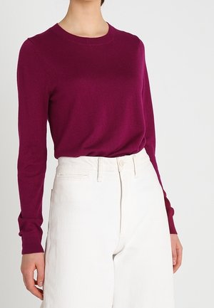 Stickad tröja - dark red