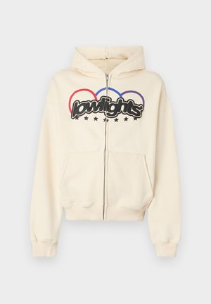 THREE RING LOGO ZIP HOODIE UNISEX - Camisola com fecho - ecru