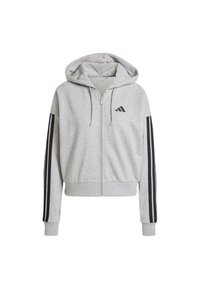 Majica s kapuljačom i patentnim zatvaračem - medium grey heather   black