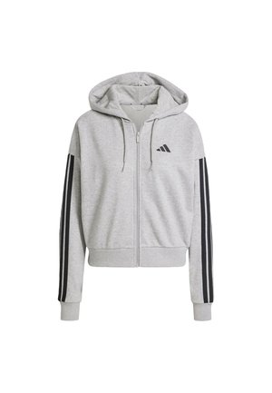 adidas Sportswear Vetoketjullinen college - medium grey heather   black