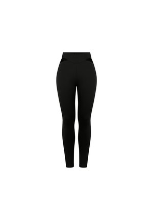 TRASPIRANTI VITA ALTA E DETTAGLI CUT OUT - Pantalones - nero