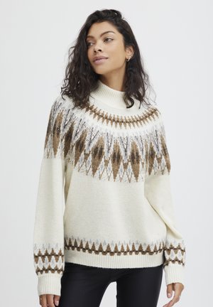 BYOLIKA JACQUARD - Maglione - caribou mix
