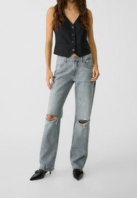 Stradivarius Vaqueros rectos - grey denim