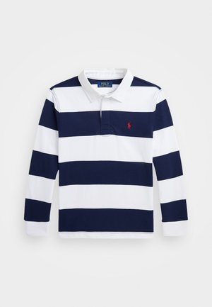 Polo Ralph Lauren THE ICONIC RUGBY SHIRT - Camisola de manga comprida - white/cruise navy