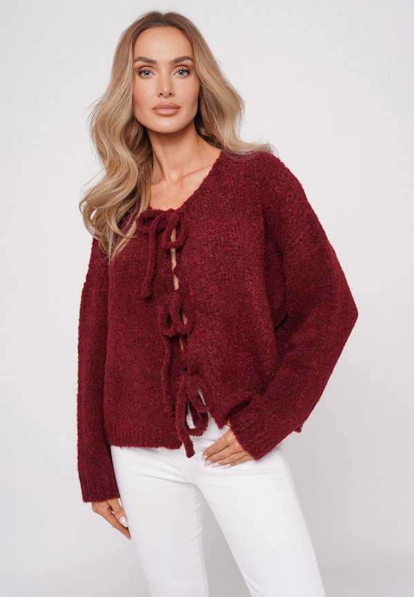 Strickjacke - bordowy