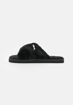 FLUFF X STRAP - Hjemmesko - black/white