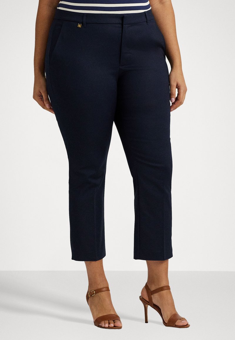 Lauren Ralph Lauren Woman DOUBLE FACED STRETCH COTTON PANT - Nadrágok - navy