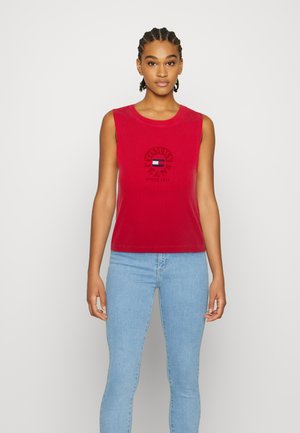 CROP TIMELESS CIRCLE - Top - deep crimson