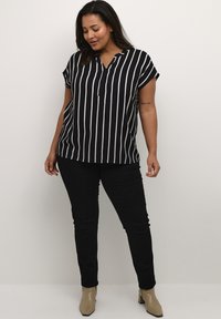 Kaffe Curve KCSIDA - Blus - black deep chalk stripe