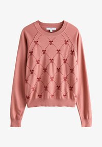 Non selezionato, pink blush embroidered bow