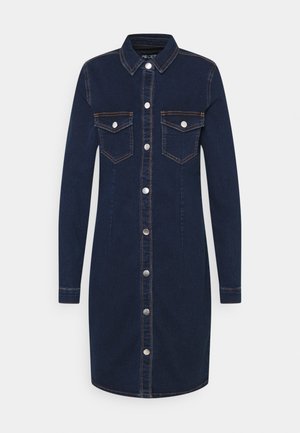 PCSILIA DRESS TALL - Denim dress - dark blue denim