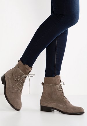 Schnürstiefelette - taupe
