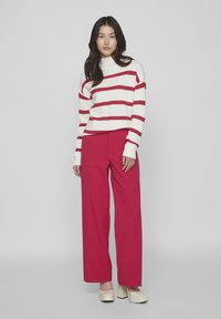 VILA VIRIL MOCK NECK  - Strickpullover - white alyssum