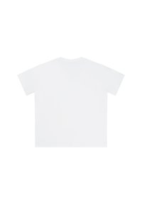 Witte t-shirt met korte mouwen en ronde hals, gemaakt van katoen, met een losse pasvorm en zonder zichtbare merktekens of patronen.