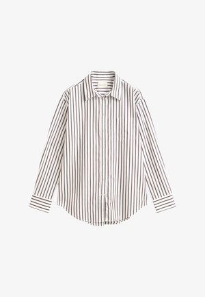 GANT, REL CLASSIC POPLIN STRIPED SHIRT - Blusa - deep brown