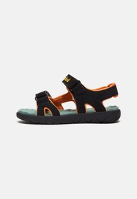 Timberland PERKINS ROW - Walking sandals - black w medium yellow