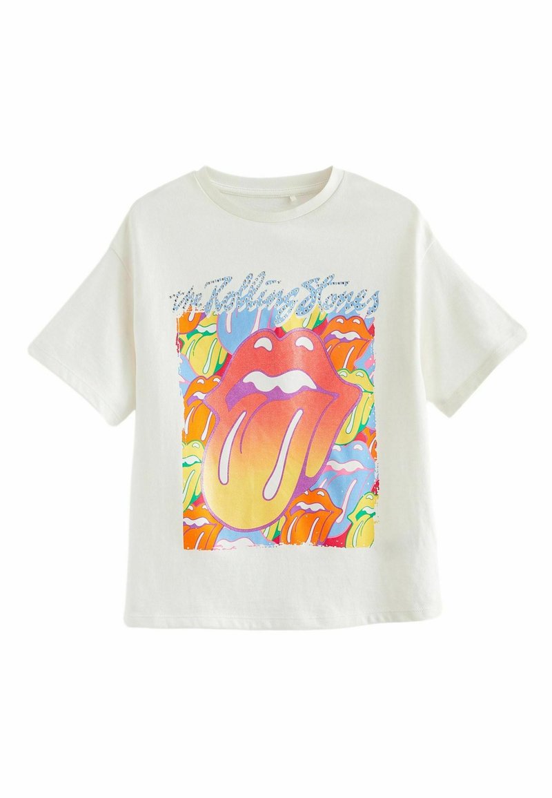 Next BAND LICENSE - Printtipaita - white glitter rainbow