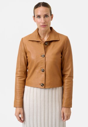 JULIETTE - Lederjacke - cognac