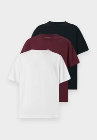 SOLID HOLIDAY BOX 3 PACK - Navadna majica - dark/red/white