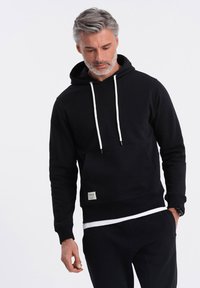 Ombre Felpa con cappuccio - black