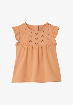 Vertbaudet, MIT LOCHSTICKEREI MÄDCHEN - Print T-shirt - altrosa