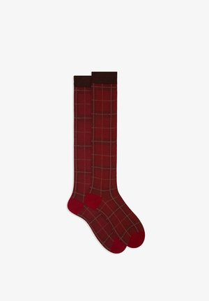 Gallo WITH TARTAN MOTIF - Calzettoni - amaranto