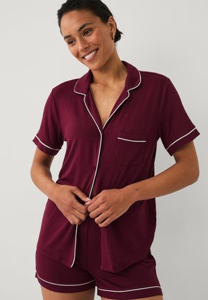 Ellos Collection KURZÄRMELIGES PYJAMA-SET - Nachtwäsche Set - bordeaux