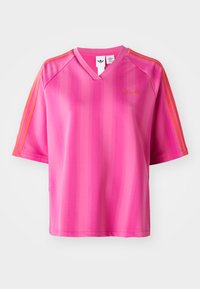 LINEAR TEE - Trükipildiga T-särk - semi lucid fuchsia