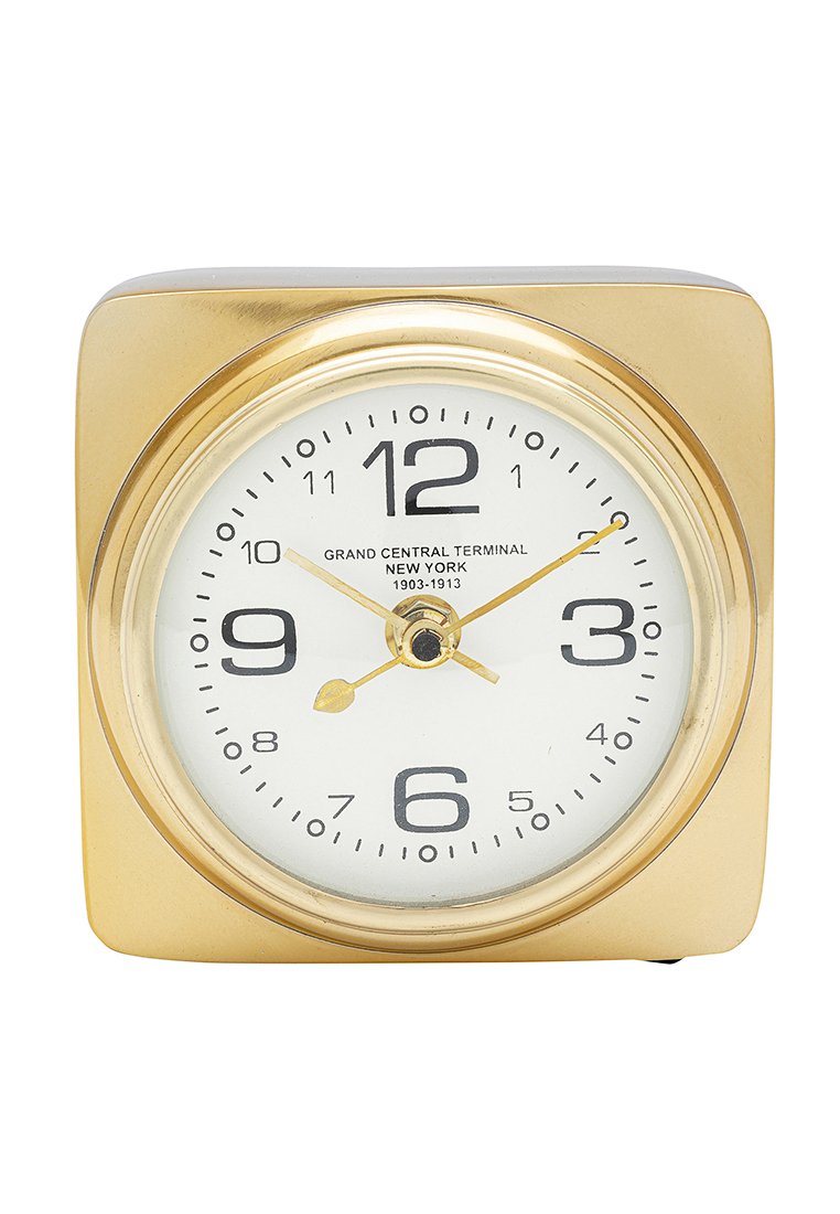 Kare Design Tischuhr goldfarben