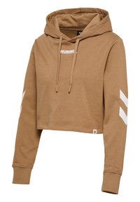 Hummel HMLLEGACY CROPPED  - Sweat à capuche - tigers eye
