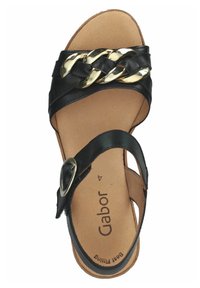 Gabor Clogs - schwarz/gold