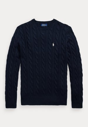 Polo Ralph Lauren, CABLE KNIT COTTON SWEATER - Striktrøje - hunter navy