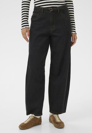 ANKL BARREL RELAXED FIT - Széles szárú - black washed denim