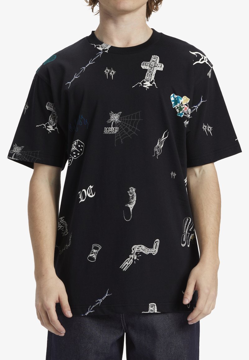 DC Shoes Camiseta estampada - xkwb black scribble print