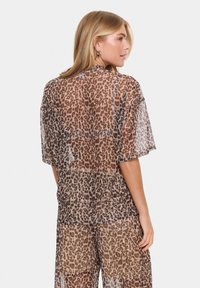 Saint Tropez LOREENSZ - Majica kratkih rukava s printom - black reg leo