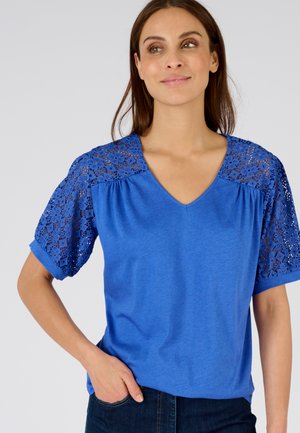 Damart TEE DÉTAILS MACRAMÉ - T-shirt print - bleu