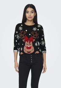 JDY LUCIA JACQUARD - Džemperis - black