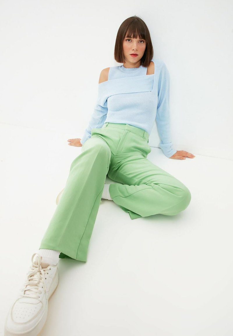 Damen Strickjacken | Trendyol Strickpullover blue/blau - XB36844 Damen Strickjacken | Trendyol Strickpullover blue/blau - XB36844