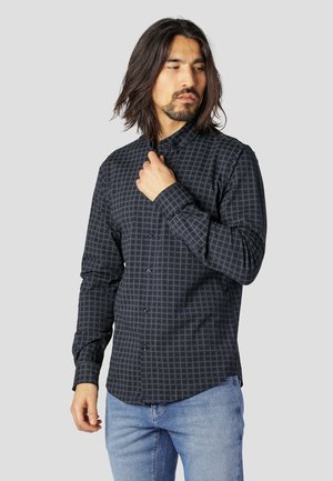 AOP STRETCH - Skjorter - navy big check