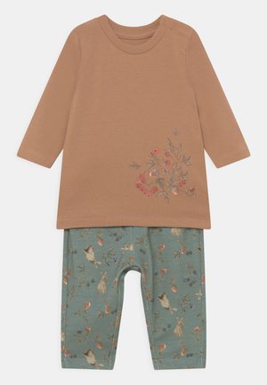 NBFNANETTE SET - Leggings - whitecap gray