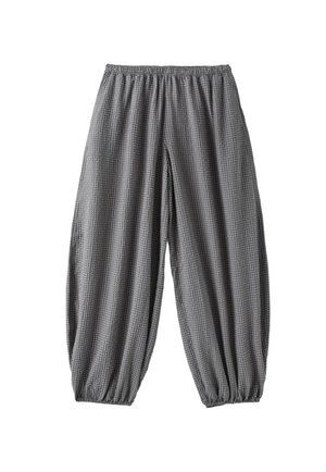Stradivarius, CHECK VOLUMINOUS TROUSERS - Pantalon classique - dark grey