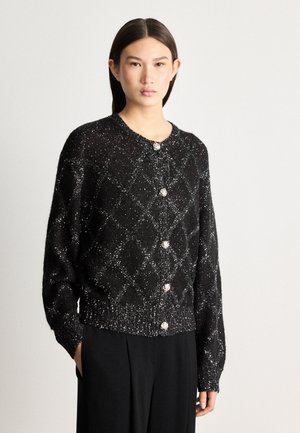 CARDIGAN - Cardigan - black/silver-coloured