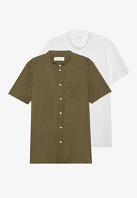 MUSCLE FIT 2 PACK - Skjorta - olive/white