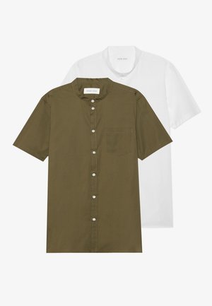 MUSCLE FIT 2 PACK - Camicia - olive/white