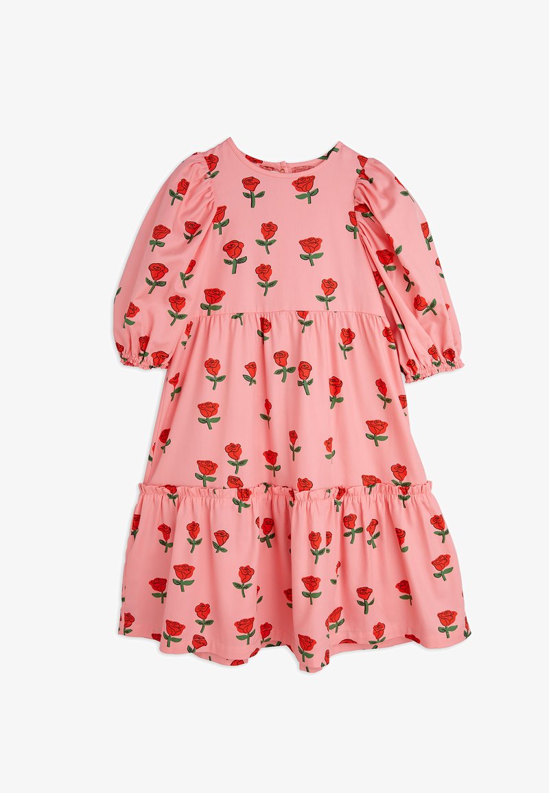 Mini Rodini ROSES PUFF SLEEVE DRESS - Koktajl obleka/za zabavo - pink
