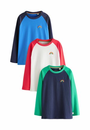 REGULAR FIT 3 PACK - Top s dlhým rukávom - blue